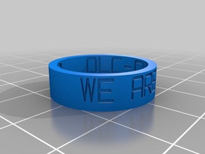owen we us rings customized 3d print model - Mito3D