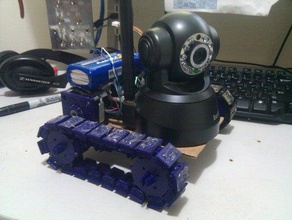 stepper-driven tank platform remotely operated vehicle other camera featured mobile robot treads 3d print model - Mito3D