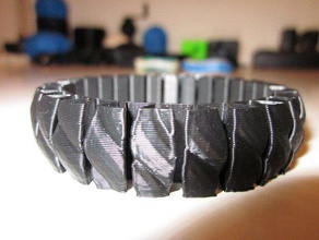 bracciale elastico bracciali 3d arte customizer in vetrina flessibile geometria gioielli openscad parametrico 3d print model - Mito3D