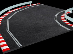 90 degrees scaletrix race track piece toy game accessories corner turn 3d print model - Mito3D