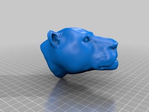 lioness head other 3d print model - Mito3D