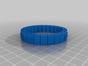 amor eterno flexível nome pulseira pulseiras personalizado 3d print model - Mito3D