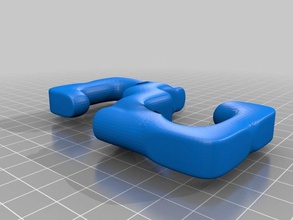 reinforced double hook hobby 3d print model - Mito3D