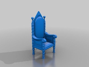 throne model furniture chair cushwa king queen 3d print model - Mito3D