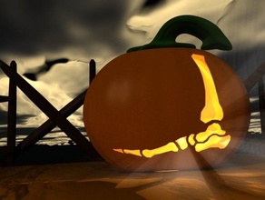 throwie pumpkin jack olantern decor freeside atlanta halloween jack-o-lantern model stringlight 3d print model - Mito3D