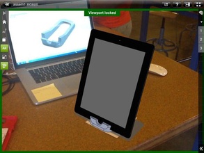 ipad 2 stand tablet fablabtulsa ipad2 3d print model - Mito3D