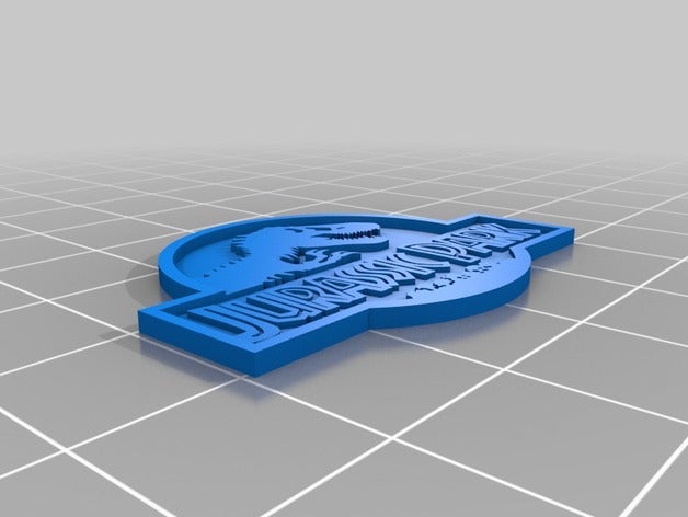 jurassic park 8020 esquinas logotipo partes 3D print model - Mito3D