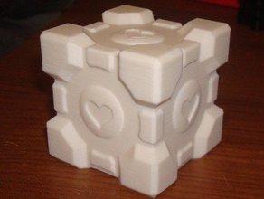 companion cube-upgrade andere aperture fablicator labs portal solidworks gewichtet 3d print model - Mito3D