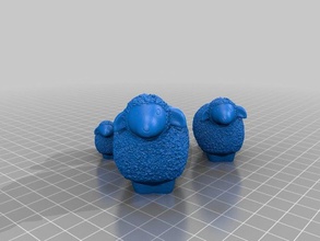 Familie Schaf Tiere Herausforderung cool gedruckt remix skalieren wooly 3d print model - Mito3D