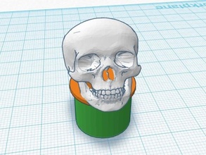 handlebar plug -- skull sport outdoors 3d print model - Mito3D