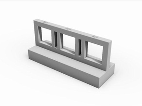 cerca sistema 1x1 usando universal tijolo de brinquedos construção 3d print model - Mito3D