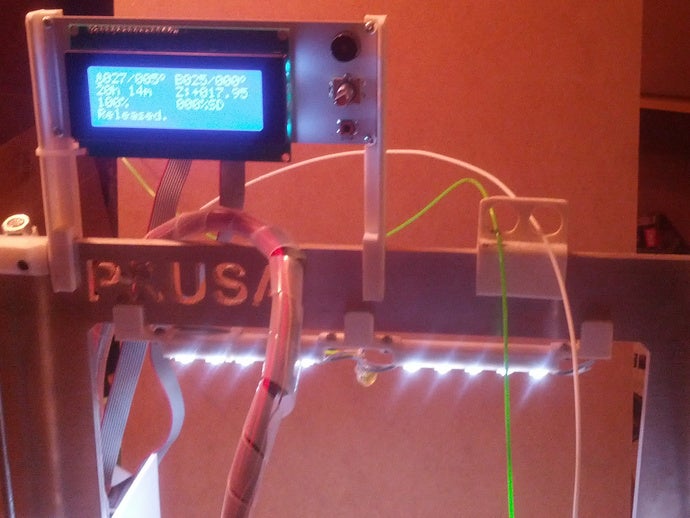 prusa i3 con marco de metal la barra del led titular v3 3d impresora partes 3D print model - Mito3D