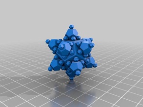 small stellated dodecahedron approximated math art dodecahedral star 3d print model - Mito3D