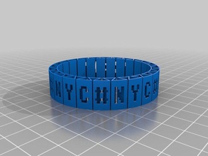 nyc bracelet bracelets customized 3d print model - Mito3D