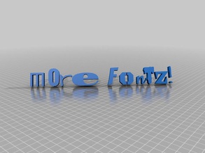 mehr fontz 2d Kunst 3d openscad python text 3d print model - Mito3D