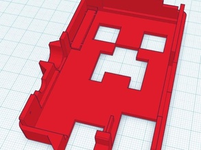 minecraft creeper raspberry pi tampa da caixa 3d a impressora acessórios 3d print model - Mito3D