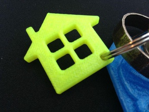 home icon keychain outdoor garden 3d print model - Mito3D