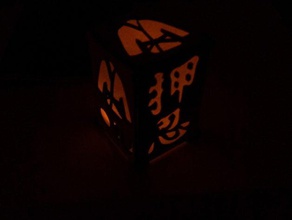 shoji tè lampada della candela altri giapponese lasercut 3d print model - Mito3D