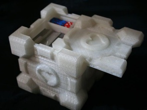 companion cube double deck box games card collectable gathering magic 3d print model - Mito3D