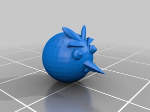angry bird blu altri 3d print model - Mito3D