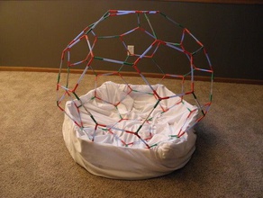 bicky top matematik sanat alibre buckyball c60 dodecahedron 3d print model - Mito3D