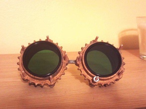 steampunk goggles glasses prototype 3d print model - Mito3D