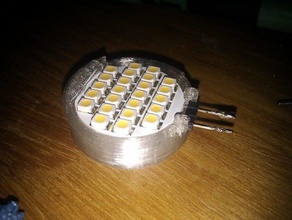 12v g4 24 diodo emissor de suporte da lâmpada outros 3d luz openscad a parte reprap 3d print model - Mito3D