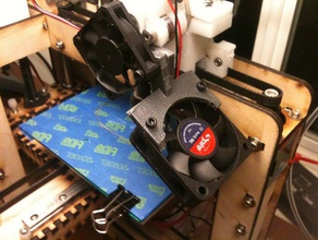 mosaic simple side mounted cooling fan other 3d print model - Mito3D