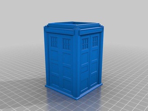 tardis pen cup office doctor holder machine time 3d print model - Mito3D