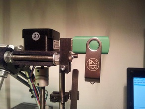 usb thumbdrive holder m8 rod 3d printer parts 8mm customizer m3 nut screw stick washer 3d print model - Mito3D