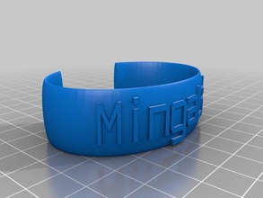 mingalab customized ellipse message band bracelets 3d print model - Mito3D