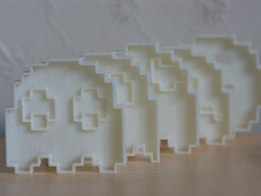 8-bit pacman cookie-cutter-set Küche Essen Spielzeug 3d print model - Mito3D