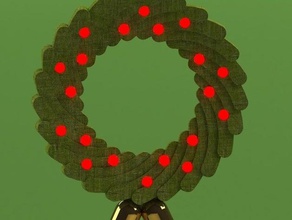 christmas wreath ornament 5mm led other solidworks 3d print model - Mito3D
