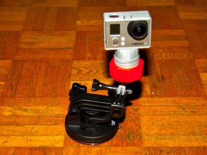 gopro ball joint mount improved camera 3d print model - Mito3D