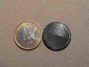 1 &euro moeda de tamanho carrinho compras chip outros cento einkaufschip einkaufswage 3d print model - Mito3D