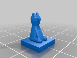 sitzende Katze Tiere tinkercad 3d print model - Mito3D
