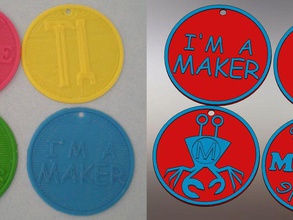 maker coins badges 3d print model - Mito3D