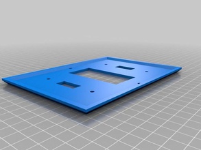 3-port-wall plate Haushalt angepasst 3d print model - Mito3D