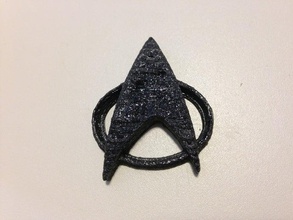 black ops, star trek tng communicator Requisiten - Abzeichen delta emblem der insignia nächste generation pin starfleet 3d print model - Mito3D