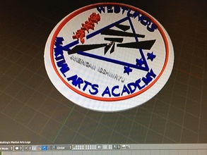 westlings accademia di arti marziali patch altri il karate logo sport 3d print model - Mito3D