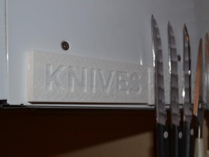 magnético faca rack a cozinha jantar porta-faca facas 3d print model - Mito3D