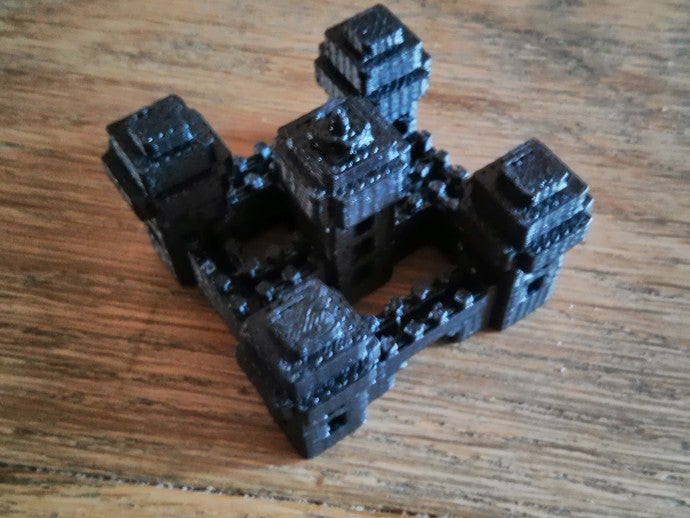 mini castillo de los edificios estructuras minecraft printcraft 3D print model - Mito3D