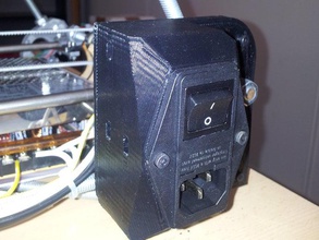 reprap mendel tricolor power supply plug switch 3d printer parts 3d print model - Mito3D