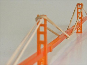 golden gate bridge laser cut kit other 3d print model - Mito3D