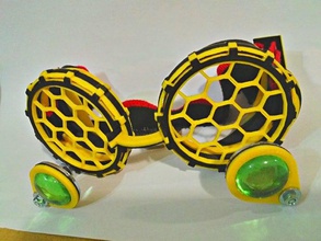 a nido d'ape lente steampunk occhiali altri bee openscadtutorial 3d print model - Mito3D