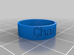 anello charlie anéis personalizado 3d print model - Mito3D