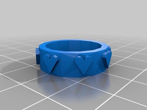 heart ring rings 3d print model - Mito3D