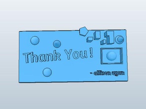 thankyou note signs logos 3d print model - Mito3D