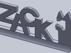 zack monstre d'autres étagère de la pièce 3d print model - Mito3D