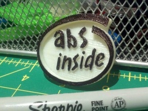 abs inside other badge logo upgrade part sketchup 3d print model - Mito3D